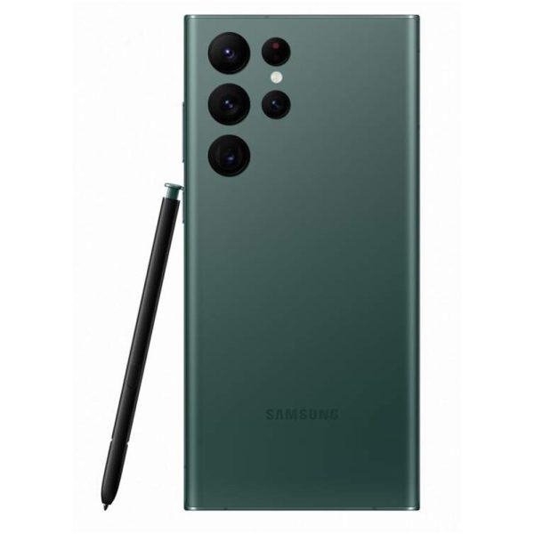 Samsung Galaxy S22 Ultra Green Back with Stylus