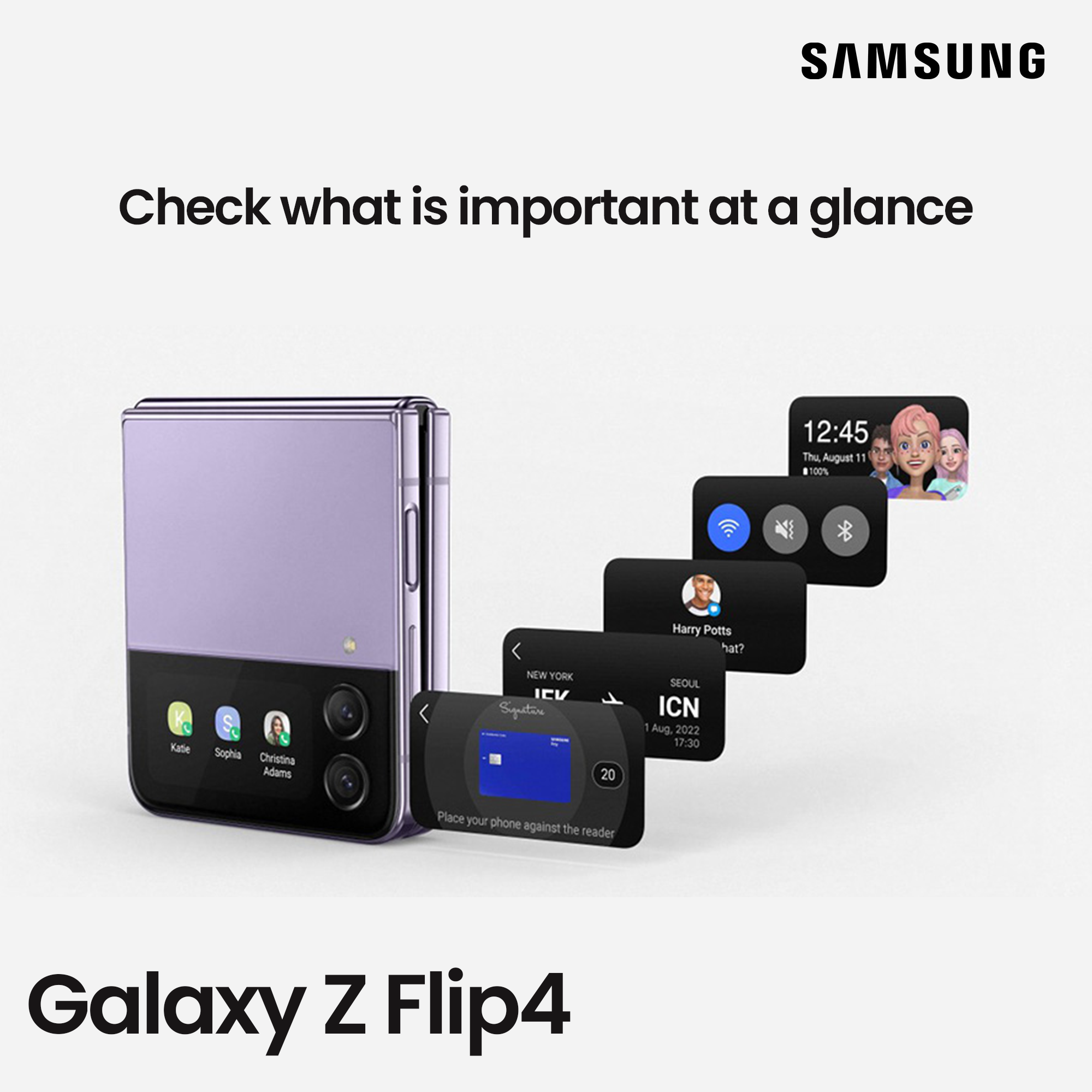 Samsung Galaxy Z Flip 4 Purple Cover Details